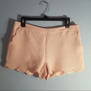Miami blush scalloped shorts